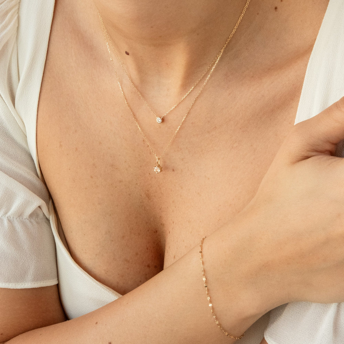 Diamond Bezel Necklace