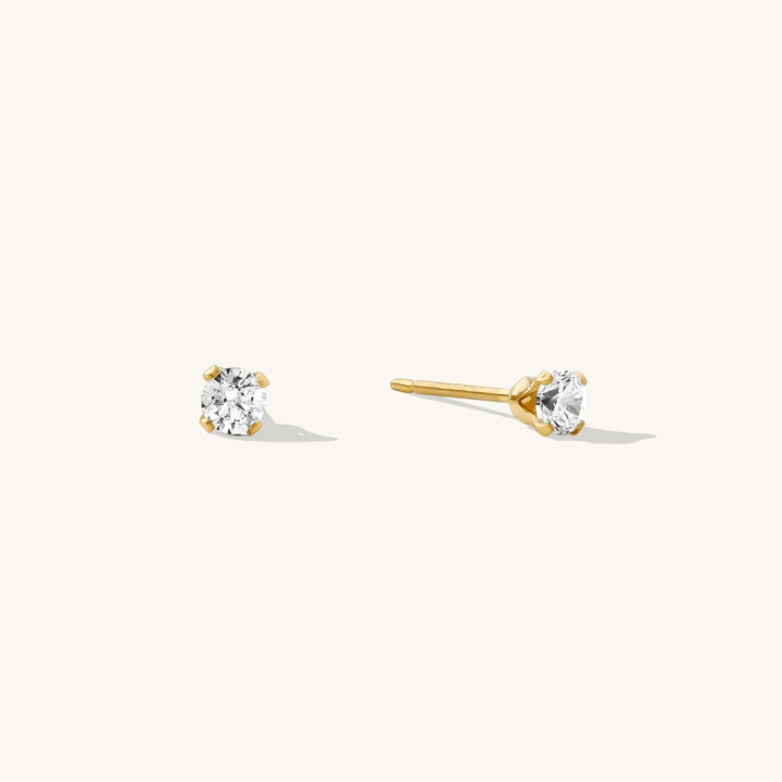 Dainty CZ Stud Earrings