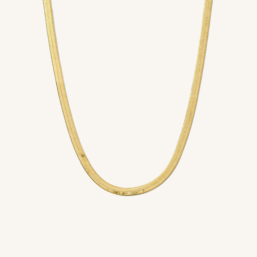 Gold Herringbone Necklace