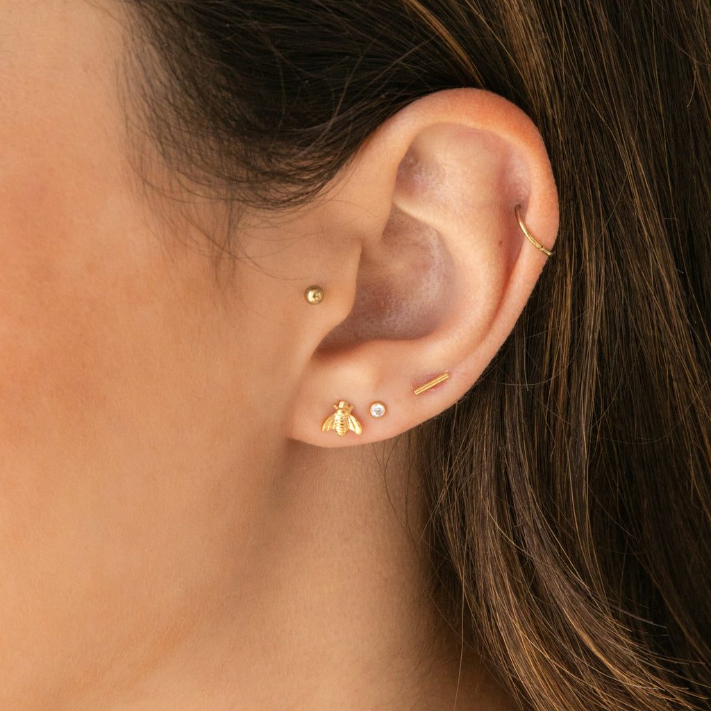 Honey Bee Stud Earrings
