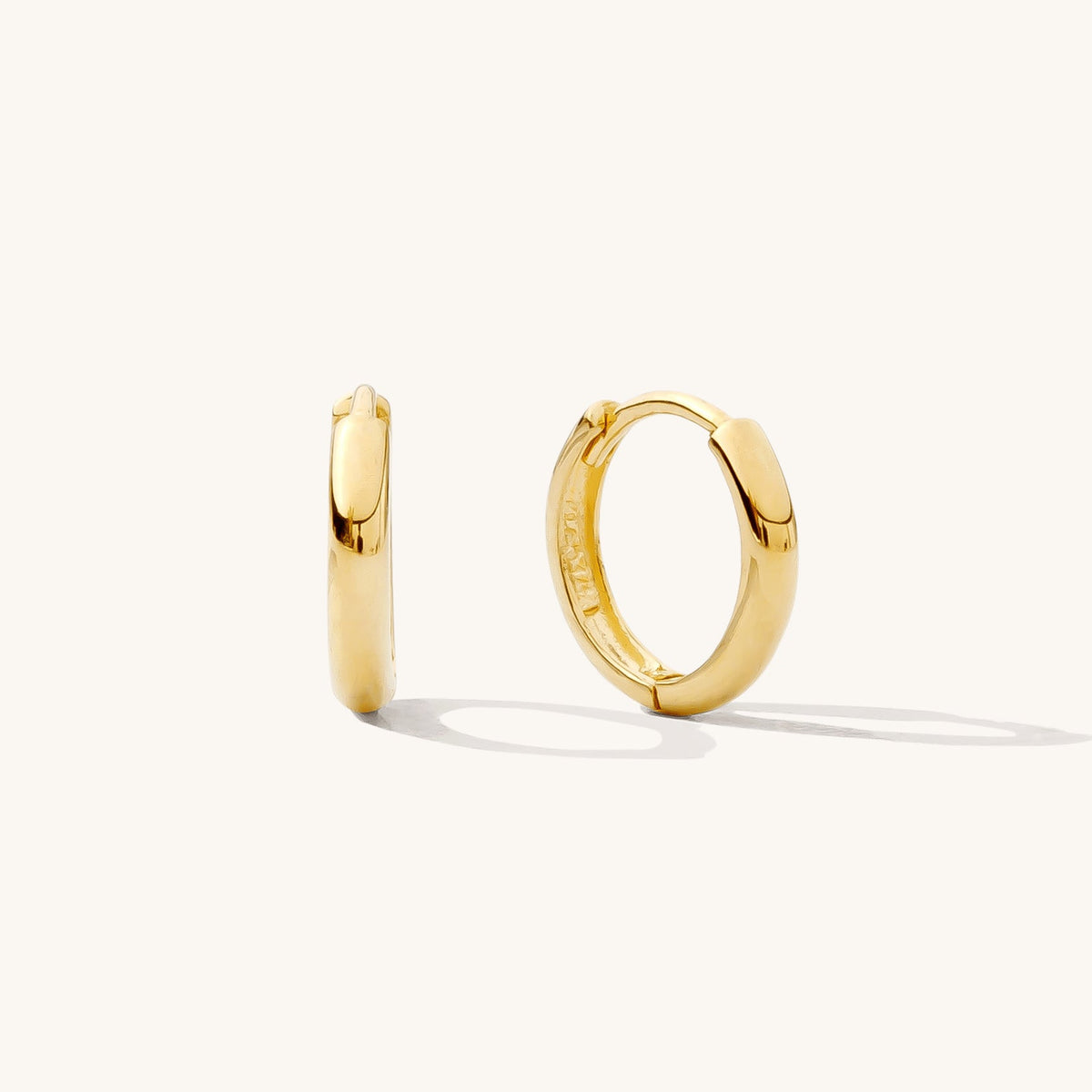 Huggie Hoop Earrings - 14k Solid Gold