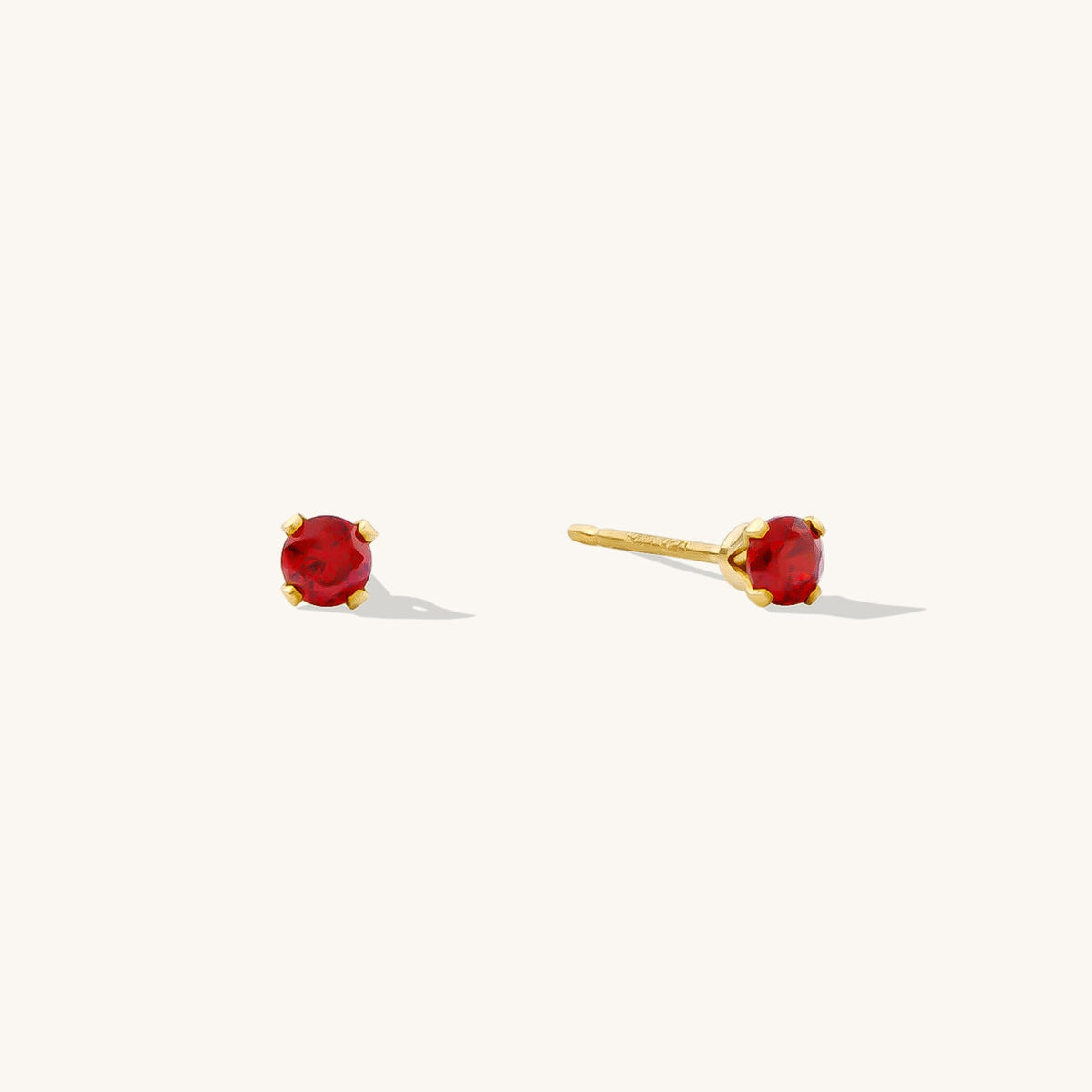Dainty CZ Birthstone Stud Earrings