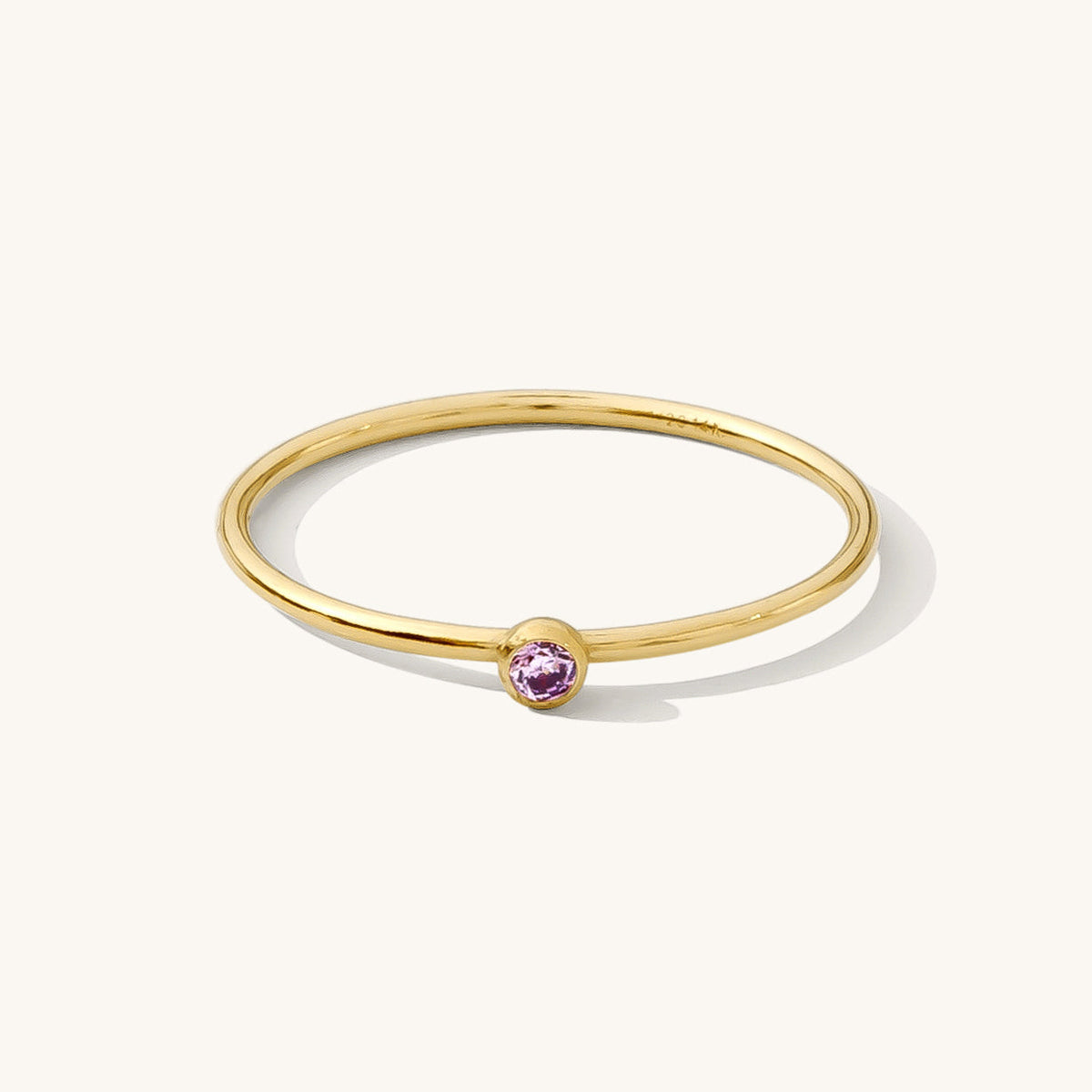 Dainty CZ Birthstone Ring
