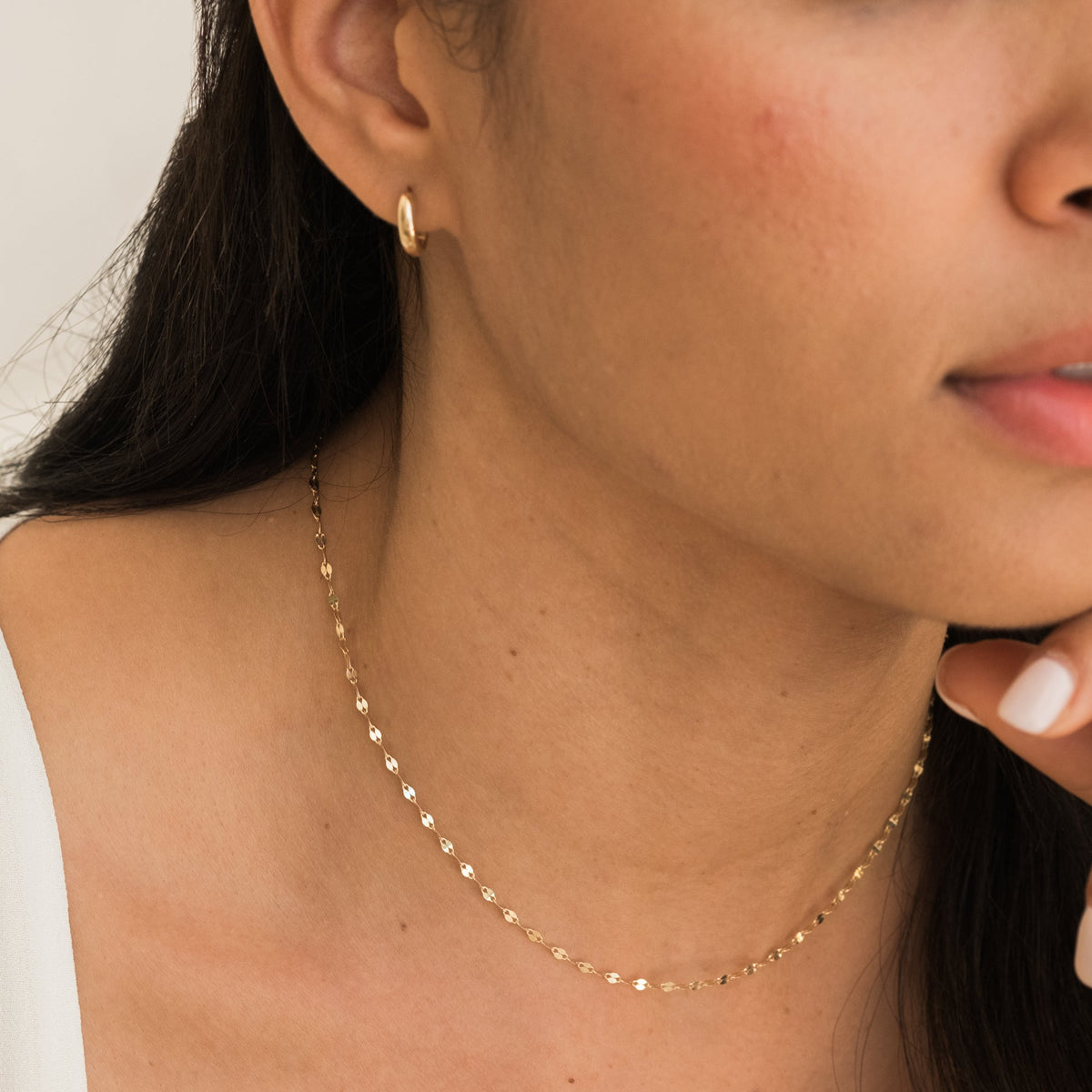 Twisted Lace Chain Necklace - 14k Solid Gold