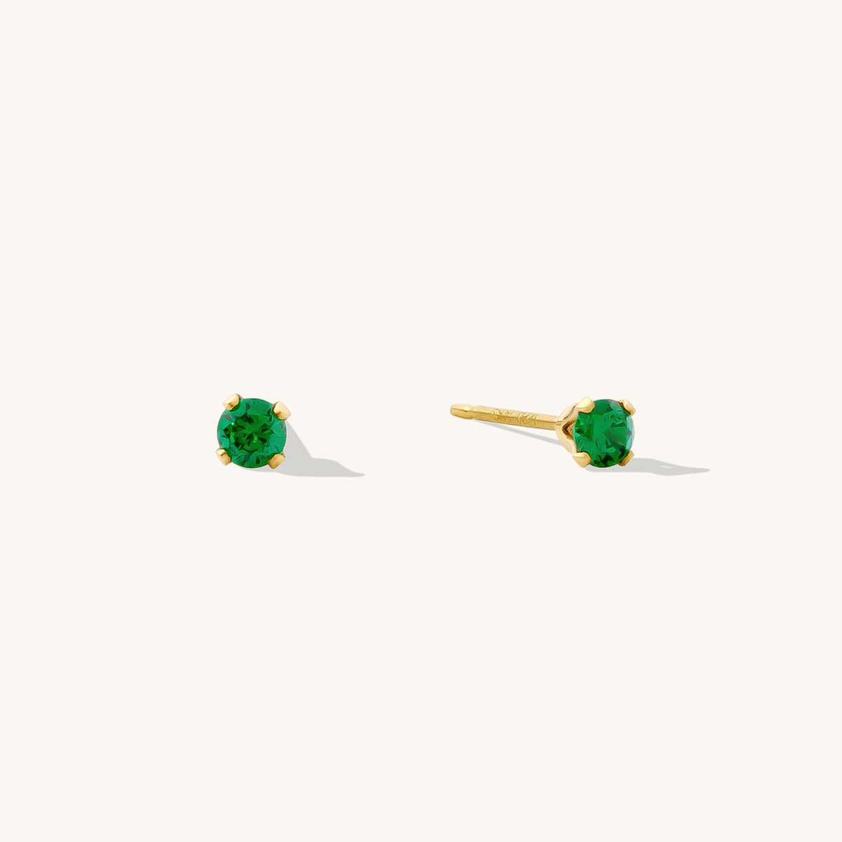 Dainty CZ Birthstone Stud Earrings