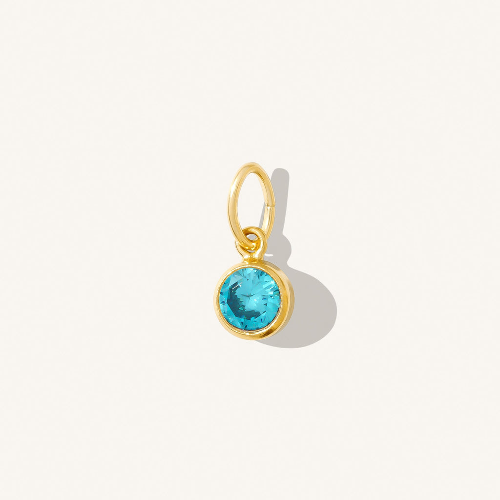 December Birthstone Charm (Blue Topaz)