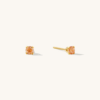 Dainty CZ Birthstone Stud Earrings
