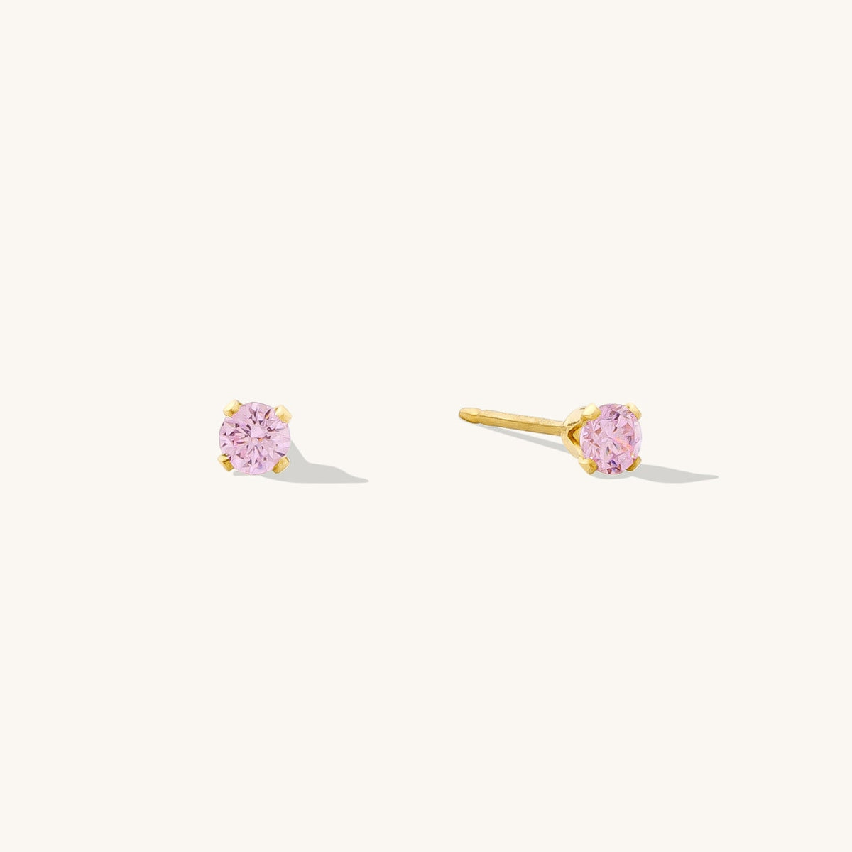 Dainty CZ Birthstone Stud Earrings