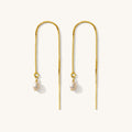 Pearl Drop Threader Earrings