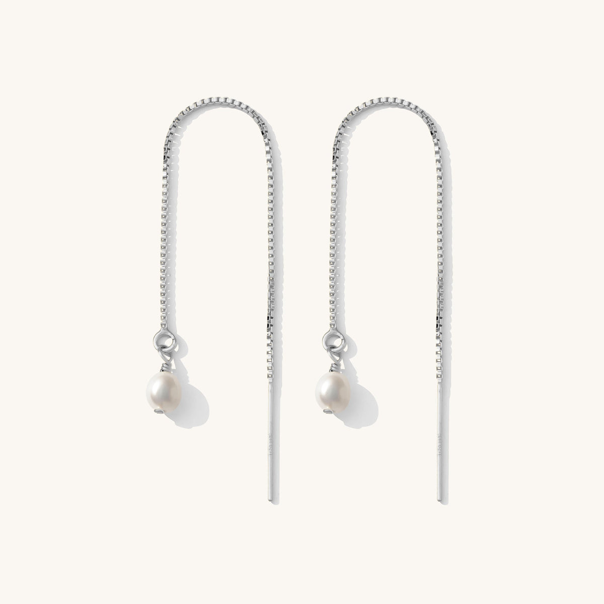 Pearl Drop Threader Earrings