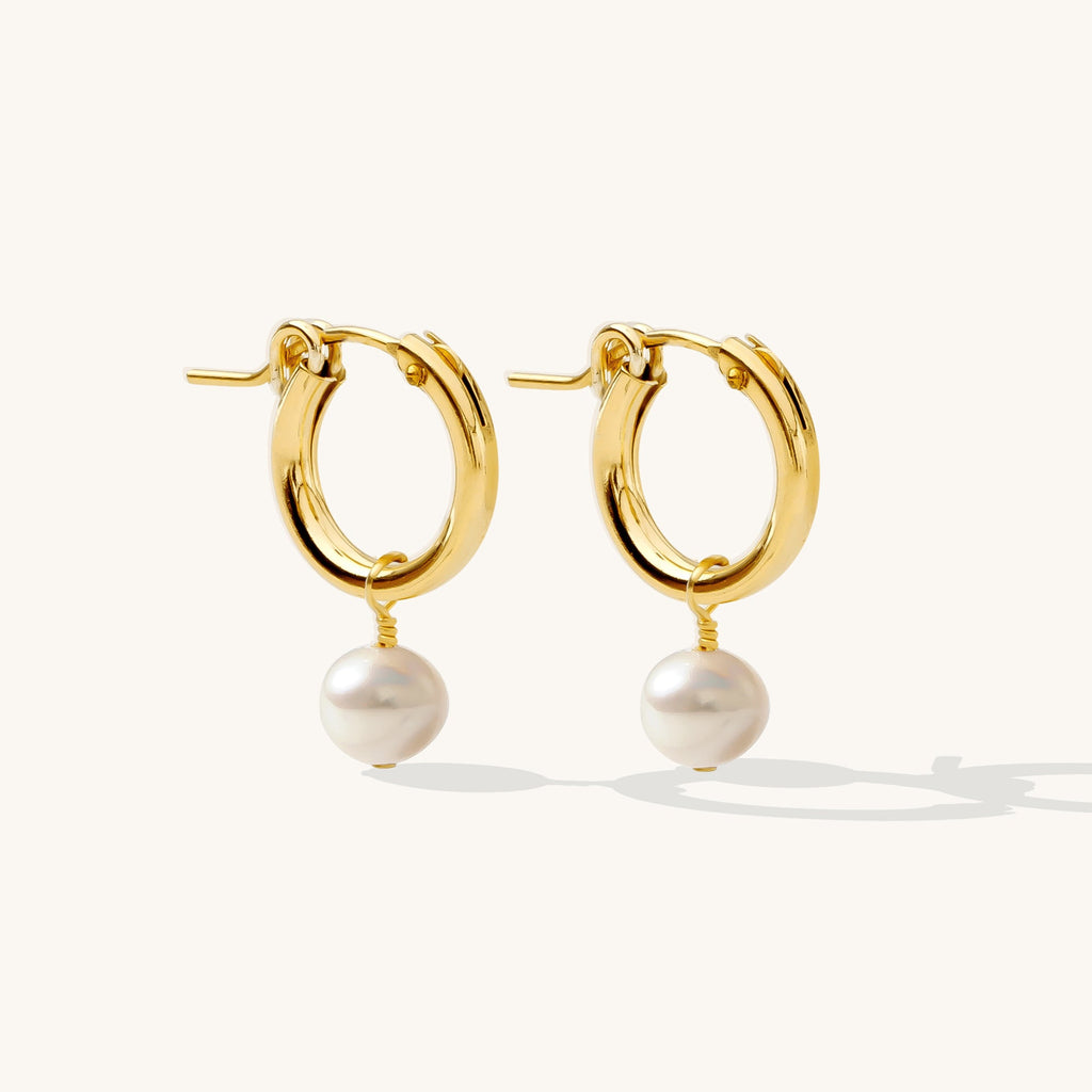 Pearl Hoop Earrings