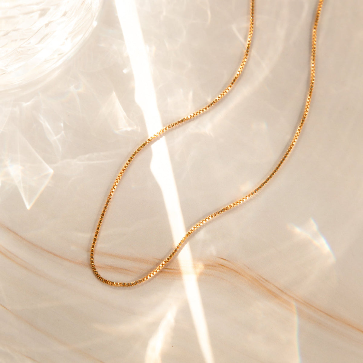 Thin Box Chain Necklace