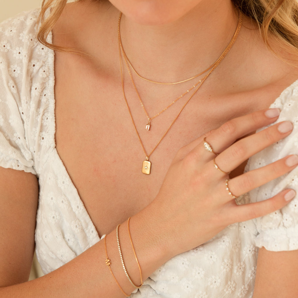 Thin Box Chain Necklace