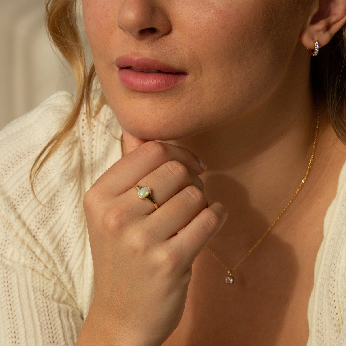 Opal Signet Ring