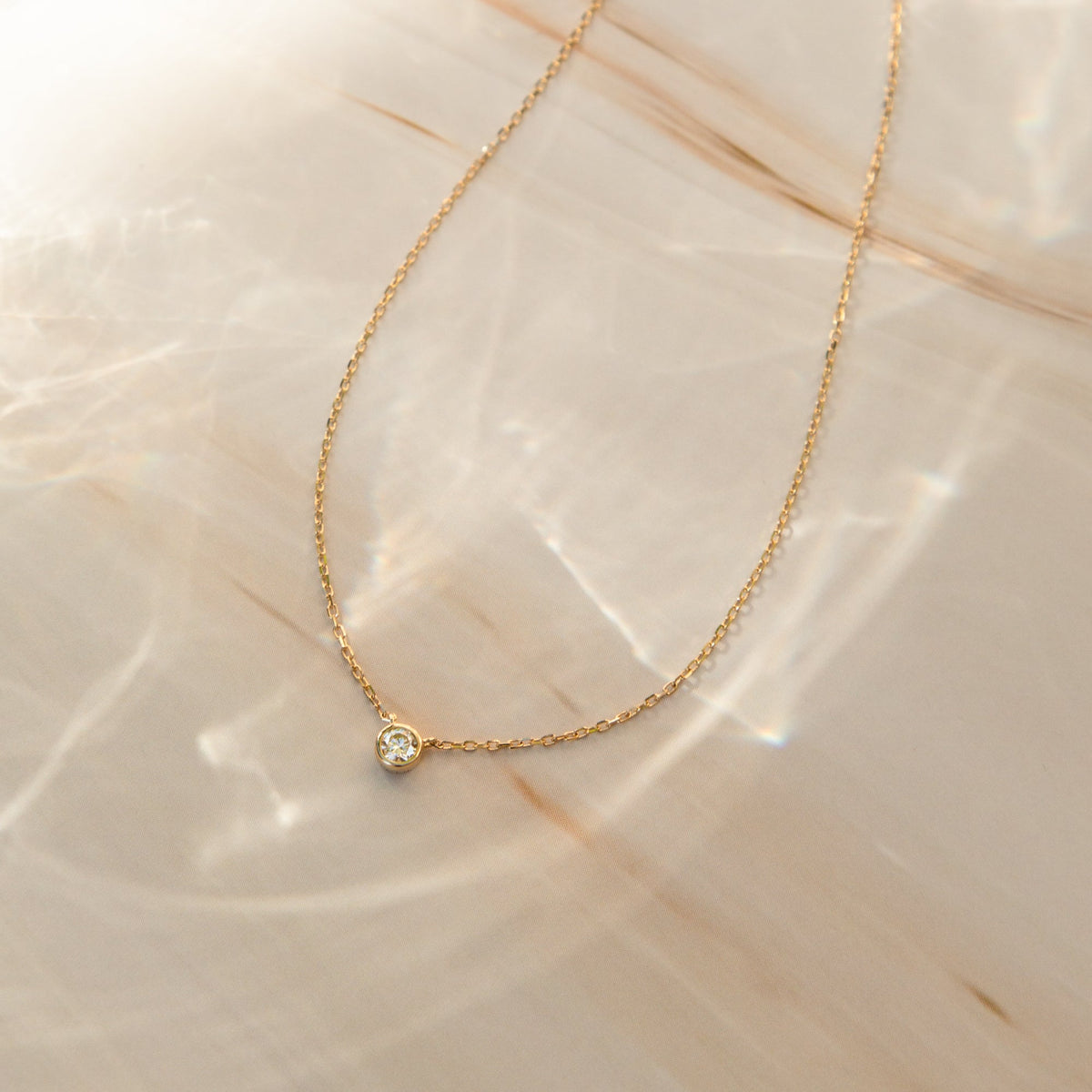 Diamond Bezel Necklace