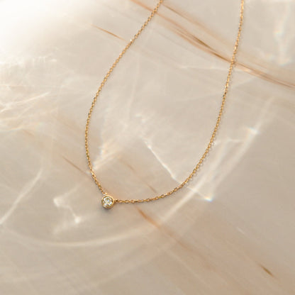 Diamond Bezel Necklace