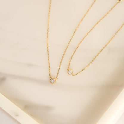 Diamond Bezel Necklace