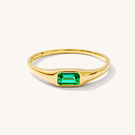 Emerald Signet Ring