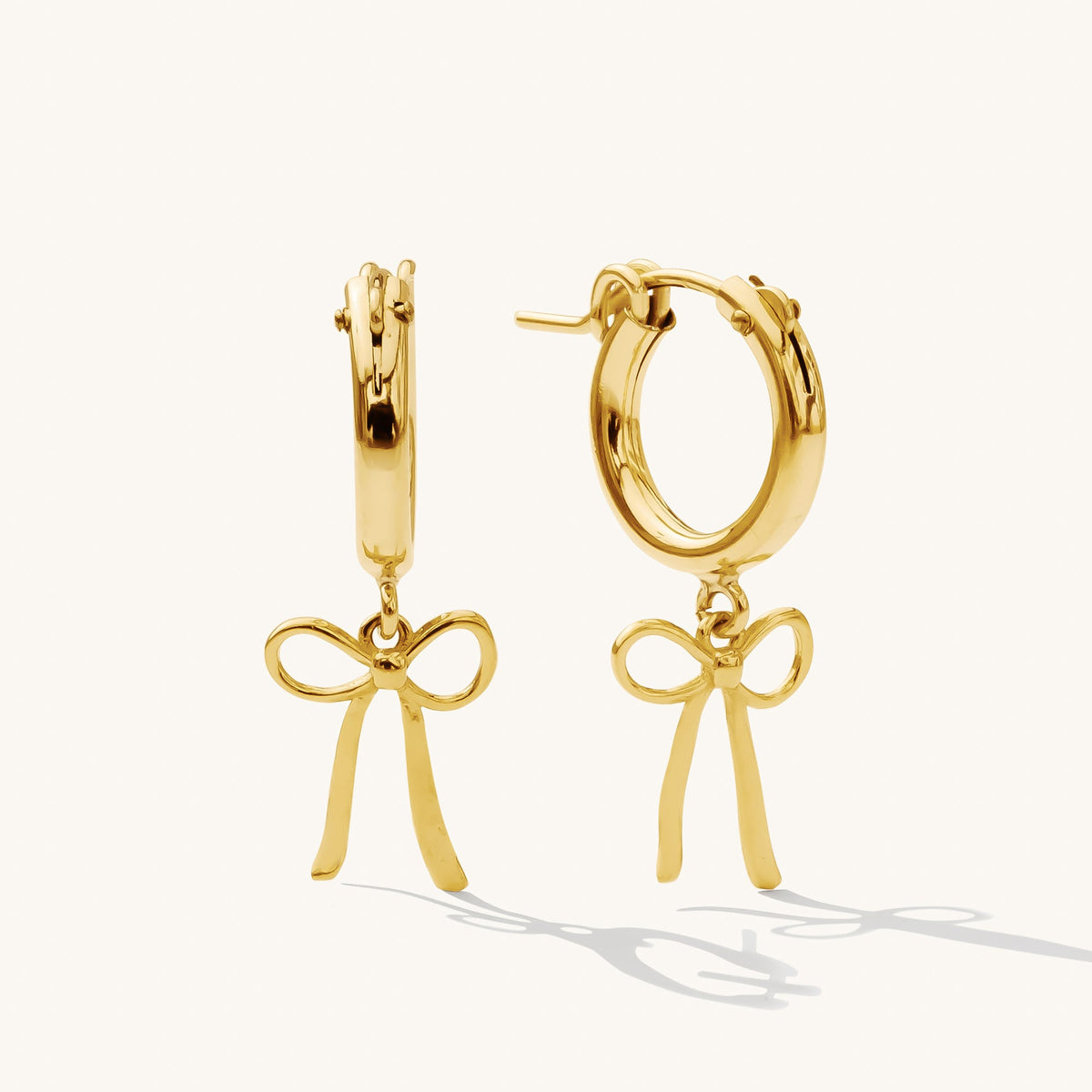 Dainty Bow Hoop Earrings
