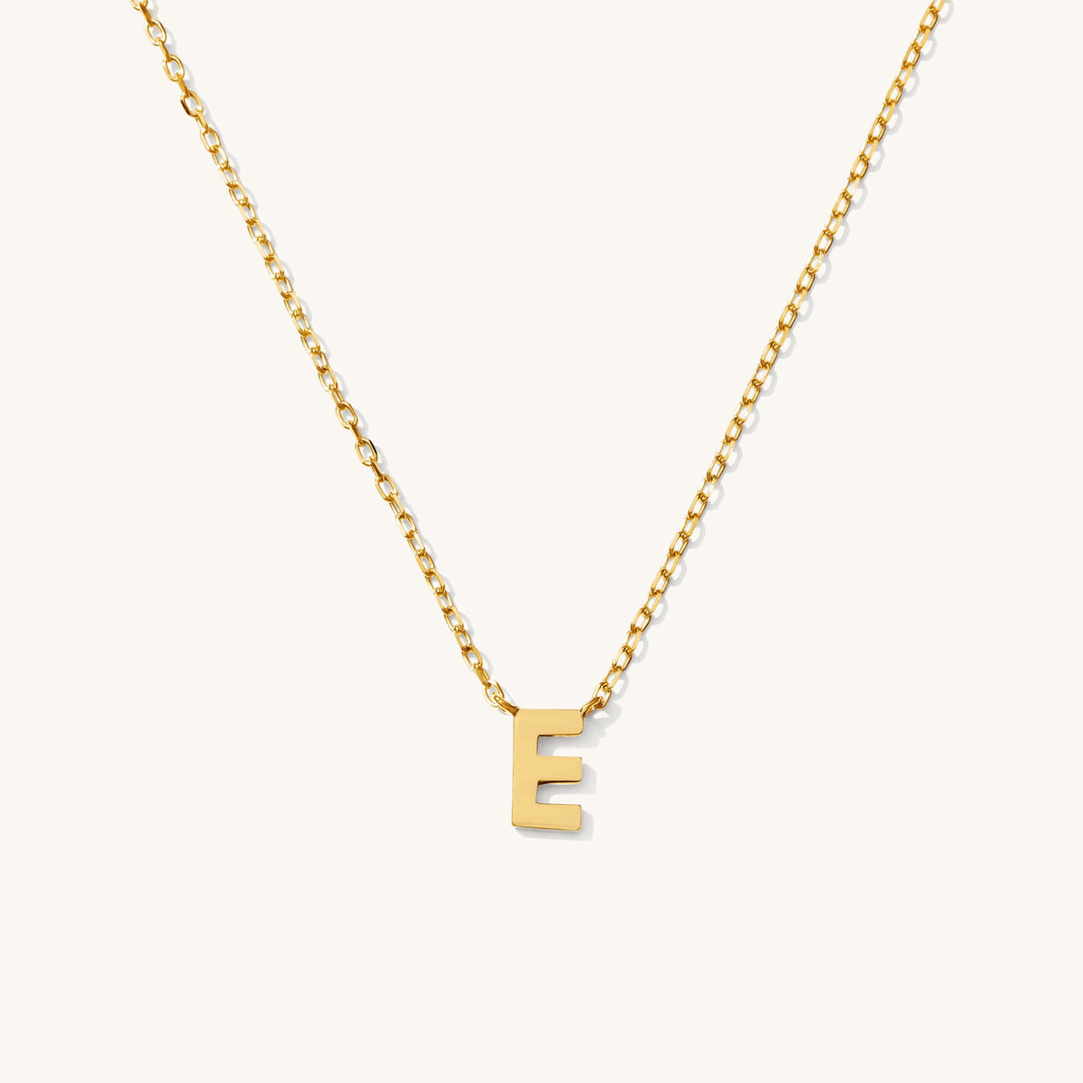Tiny Initial Necklace - 14k Solid Gold