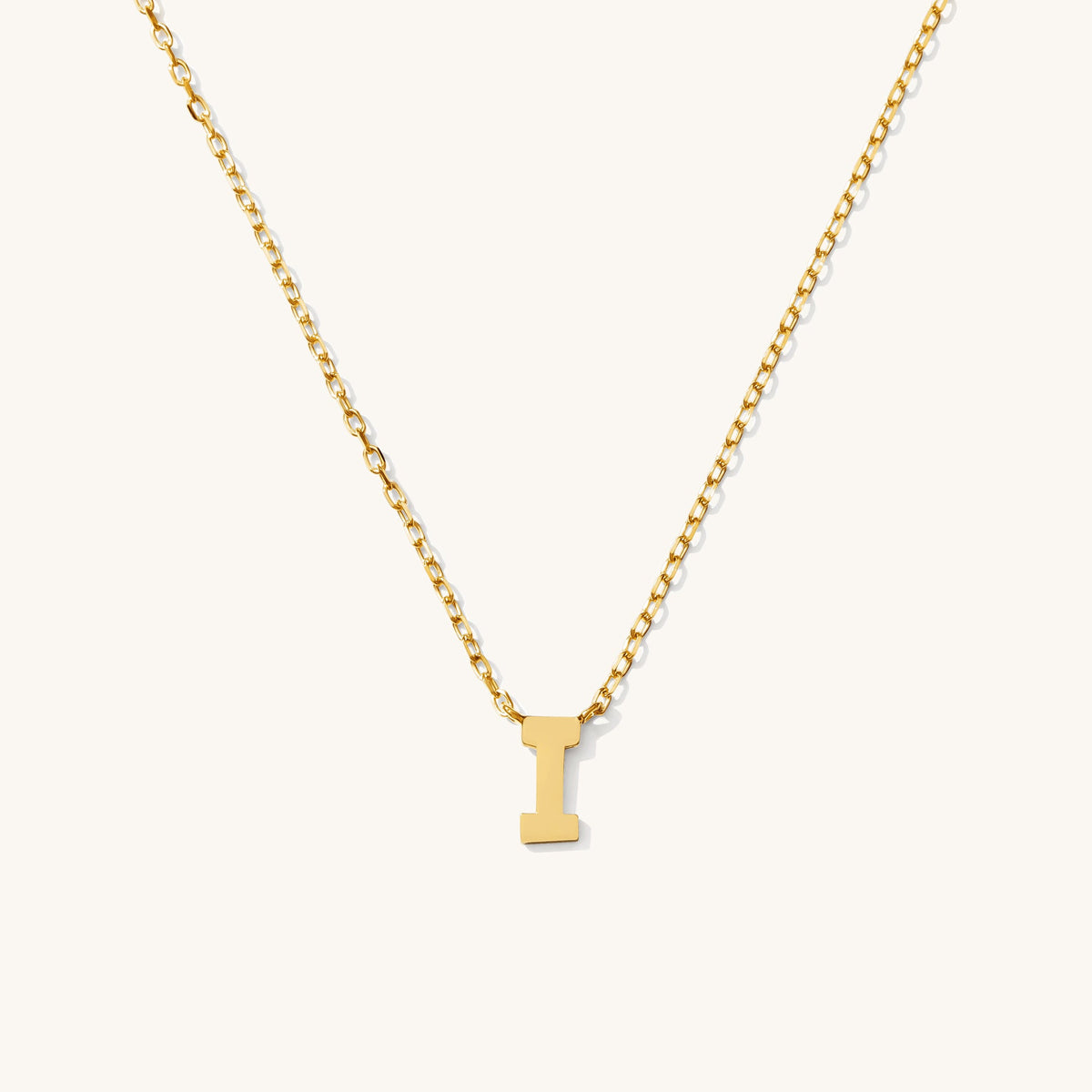 Tiny Initial Necklace - 14k Solid Gold