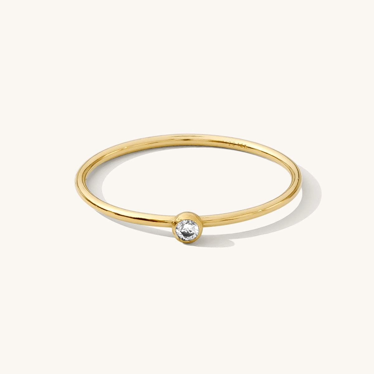 Dainty CZ Birthstone Ring