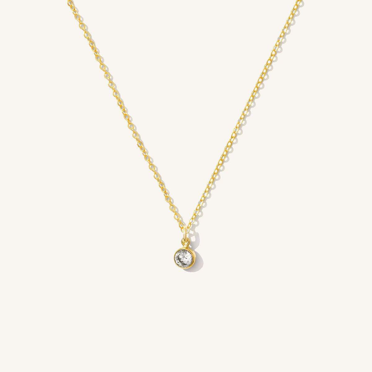 Tiny Solitaire Necklace