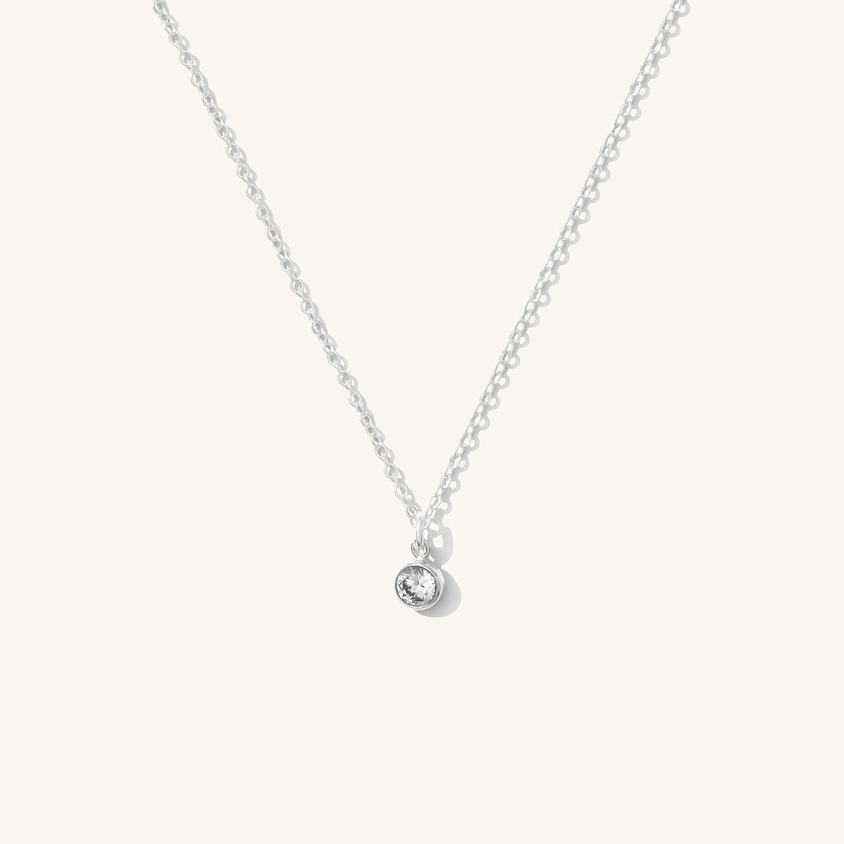 Tiny Solitaire Necklace
