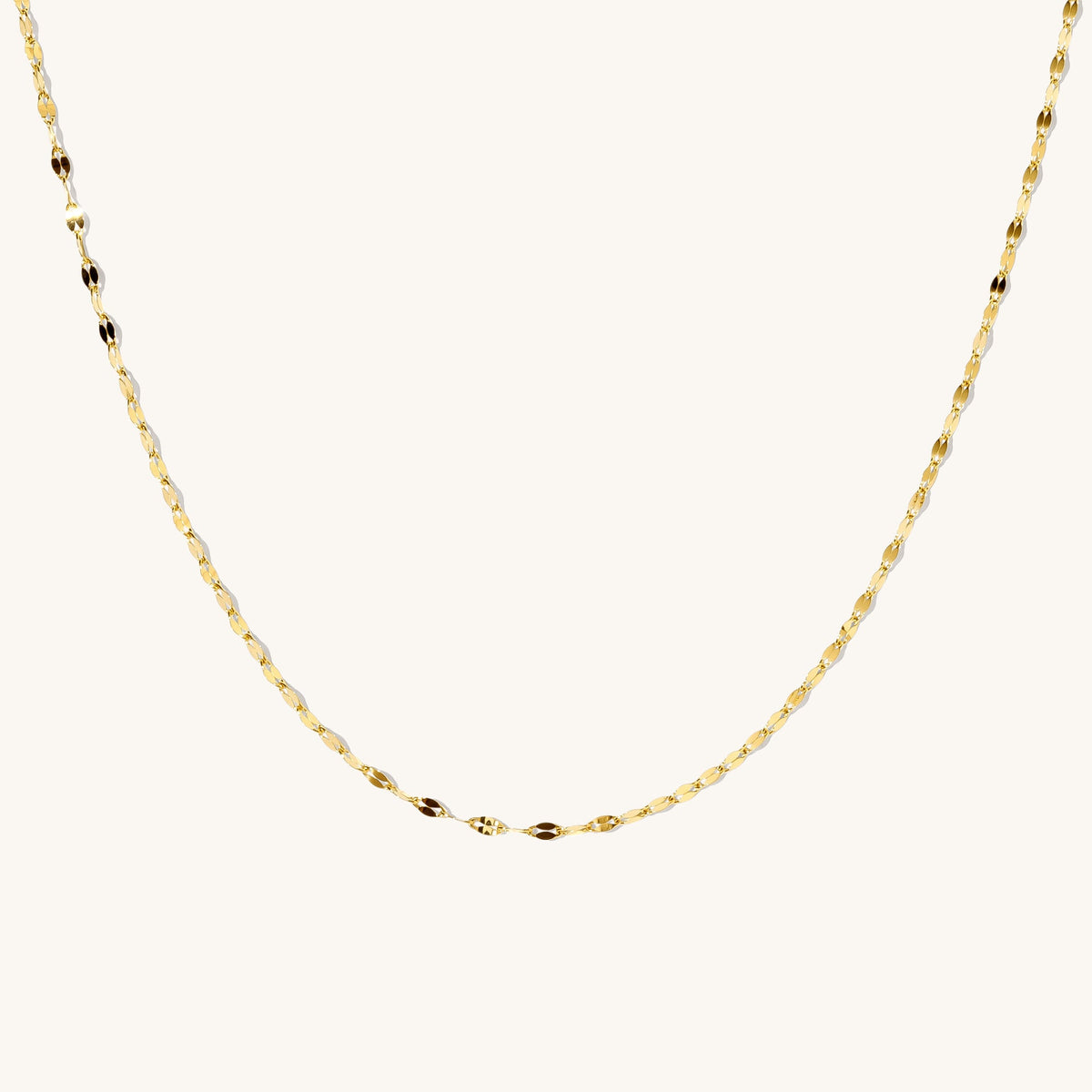 Twisted Lace Chain Necklace - 14k Solid Gold