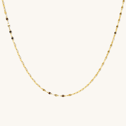 Twisted Lace Chain Necklace - 14k Solid Gold